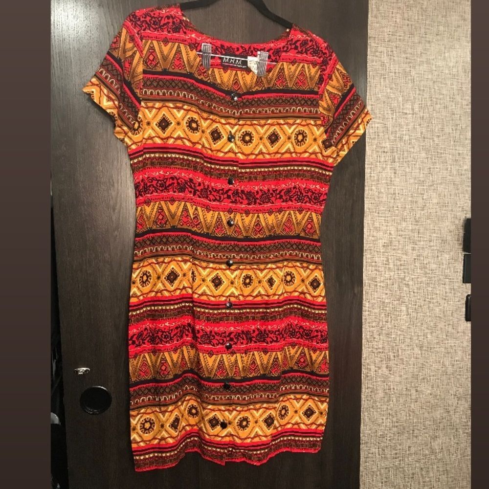 90s Multi Print Dress